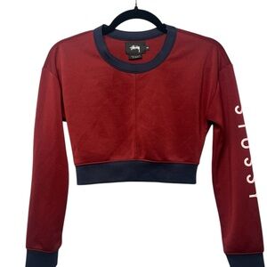 Stussy Red and Navy Sweatshirt